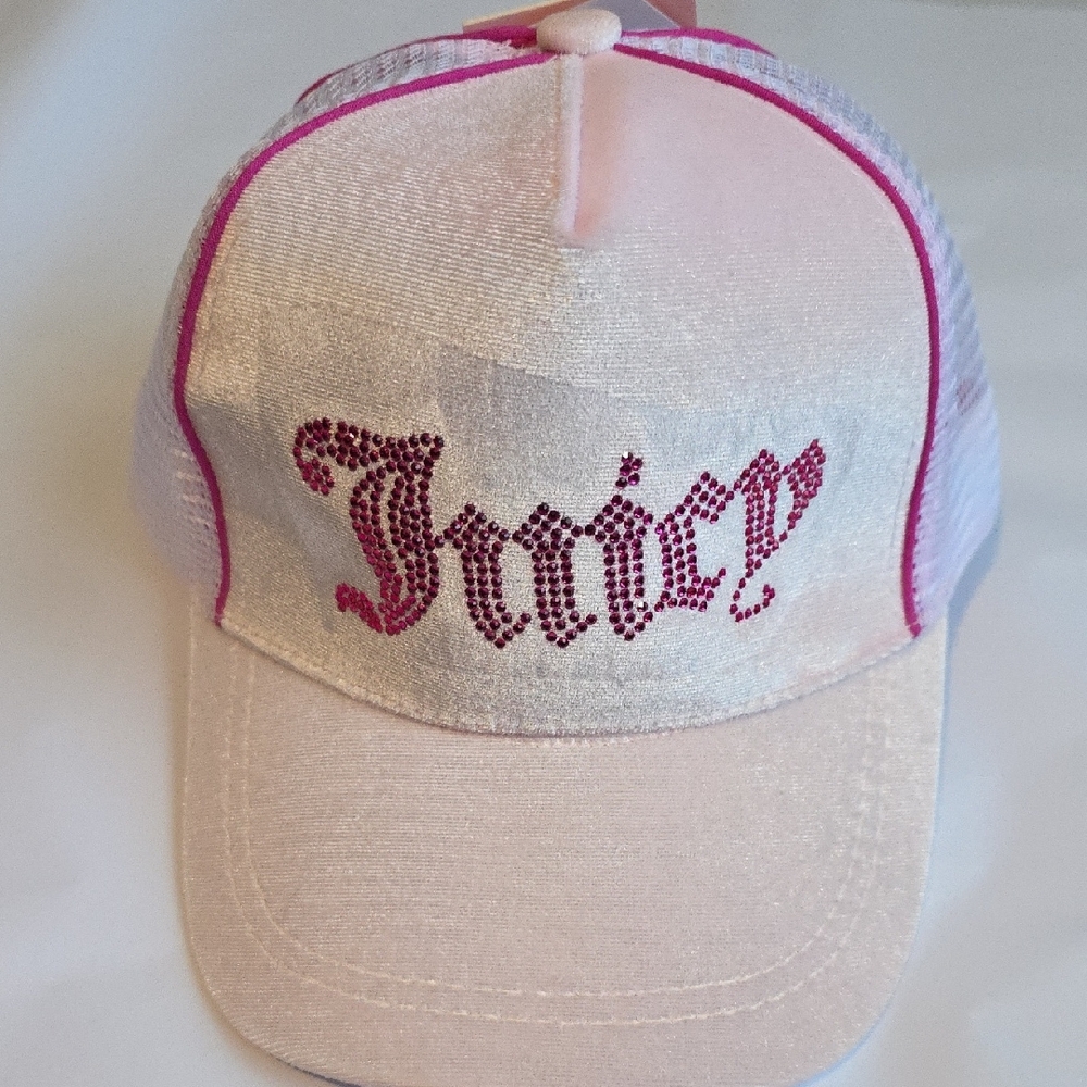 Juicy Couture Kids Pink and White Hat NWT